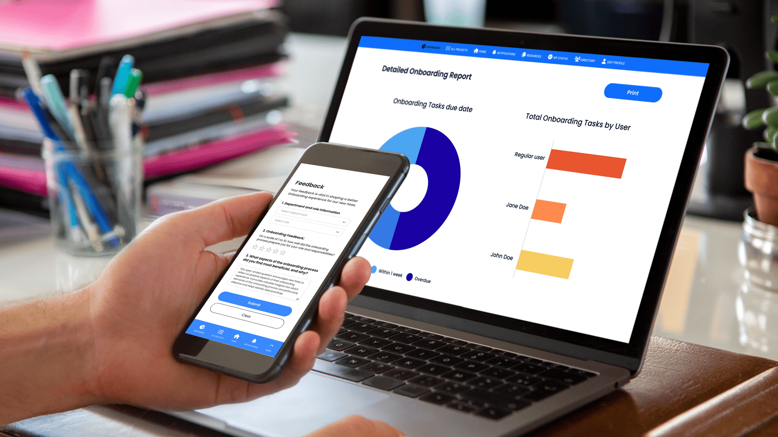 onboarding feedback and dashboard image