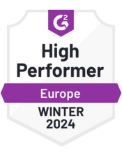 Logo for high performer europe winter 2024 g2