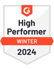 Logo for high performer winter 2024 g2