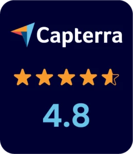 Logo for capterra-rating-badge