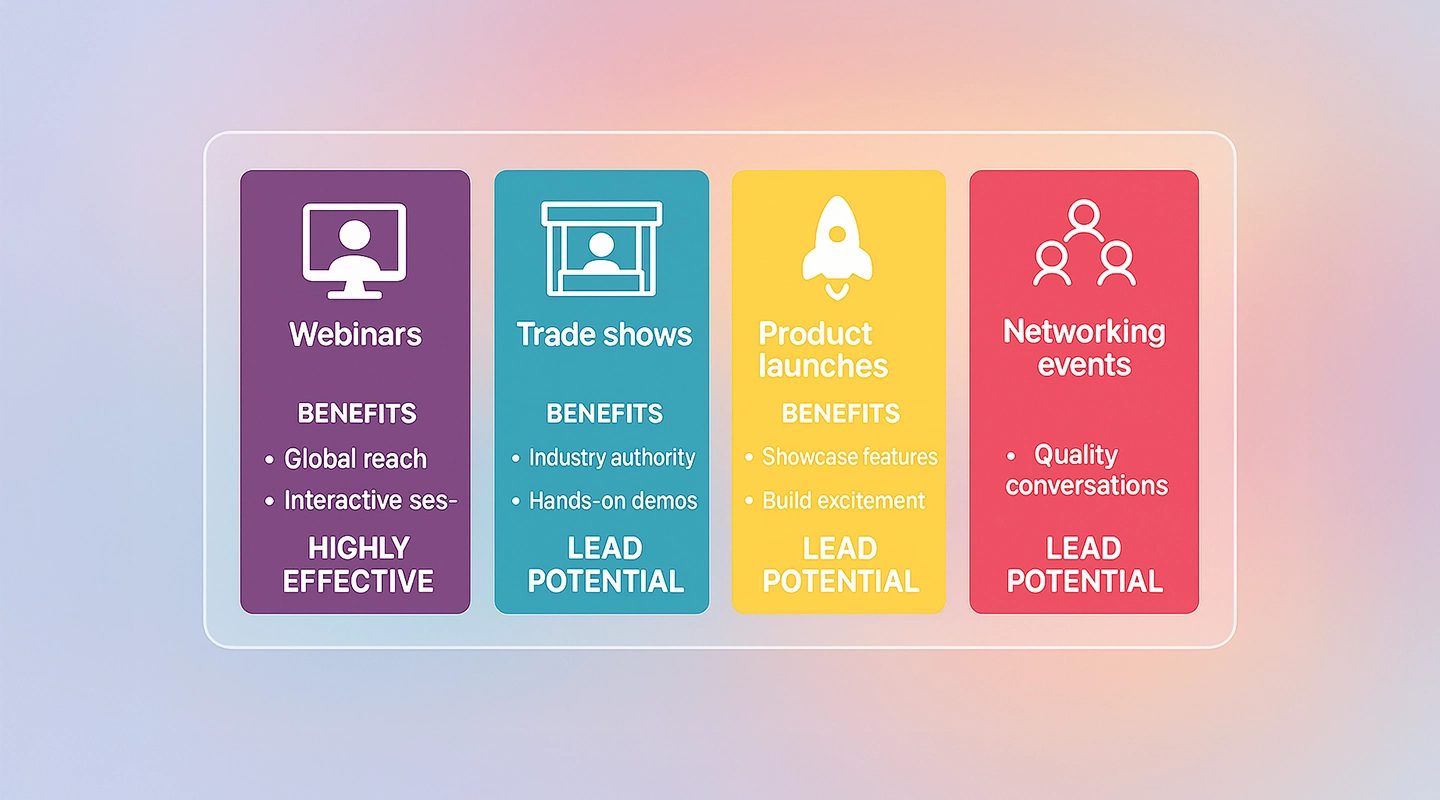 Choosing the right Event Type Infographic Image